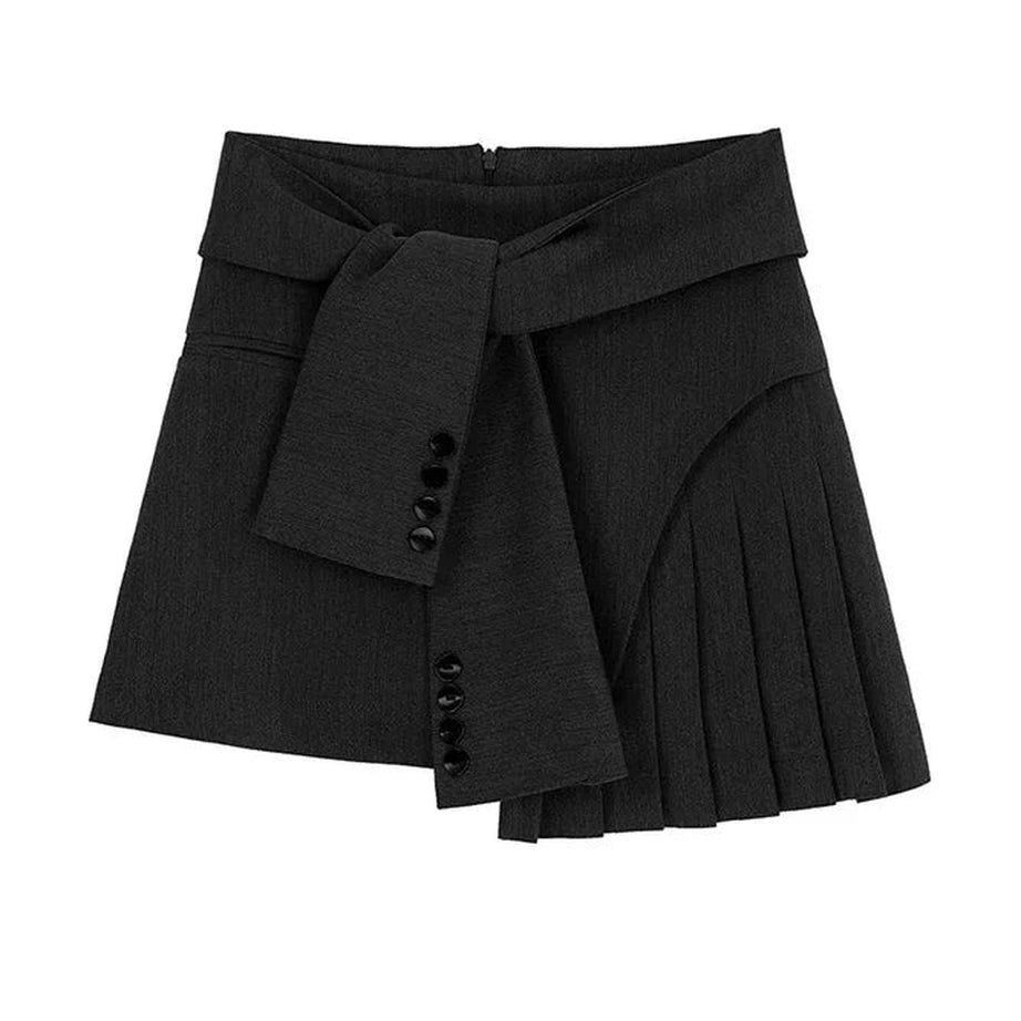 Y2k Acubi Pleated Mini Skirt