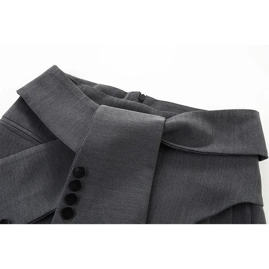 Y2k Acubi Pleated Mini Skirt