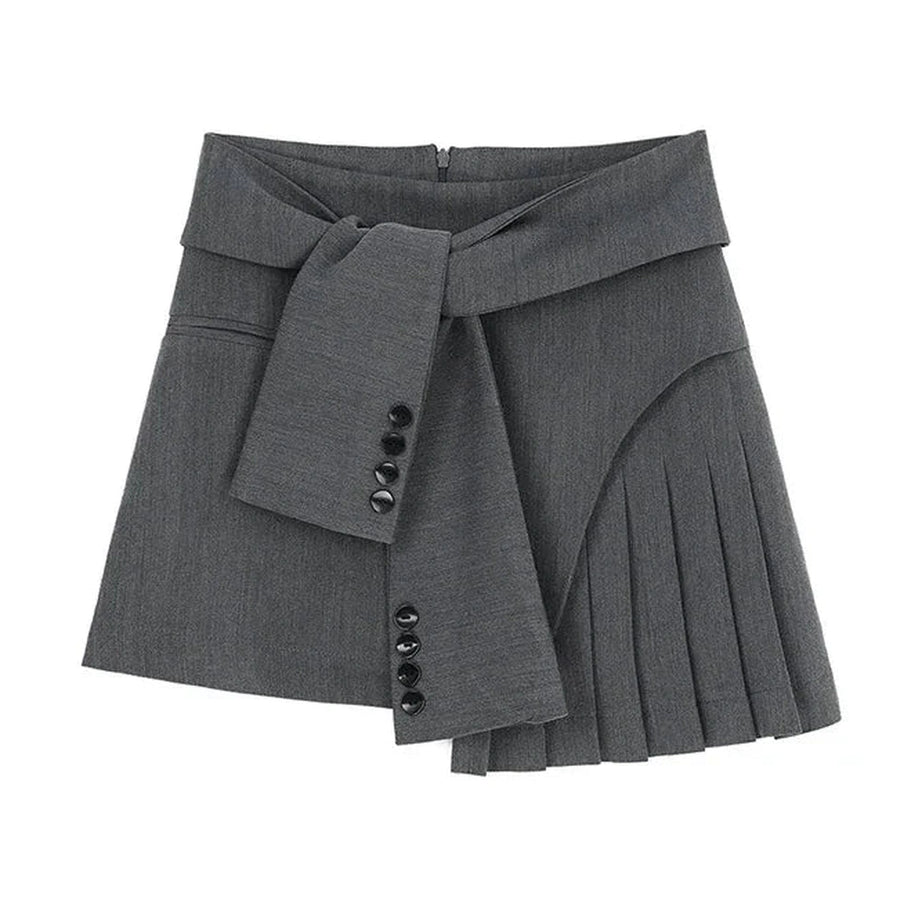 Y2k Acubi Pleated Mini Skirt