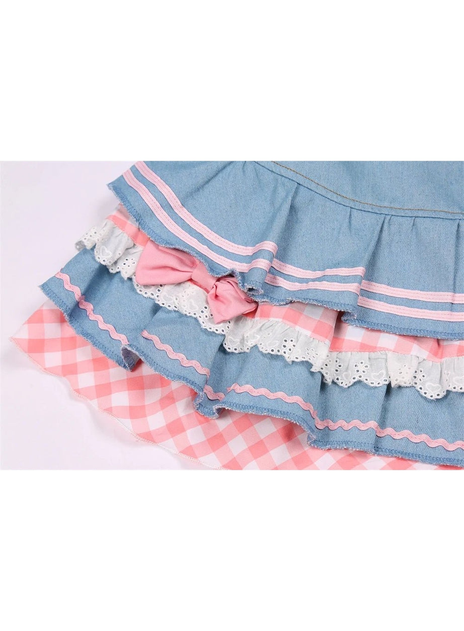 Y2k Kawaii Denim Mini Skirt