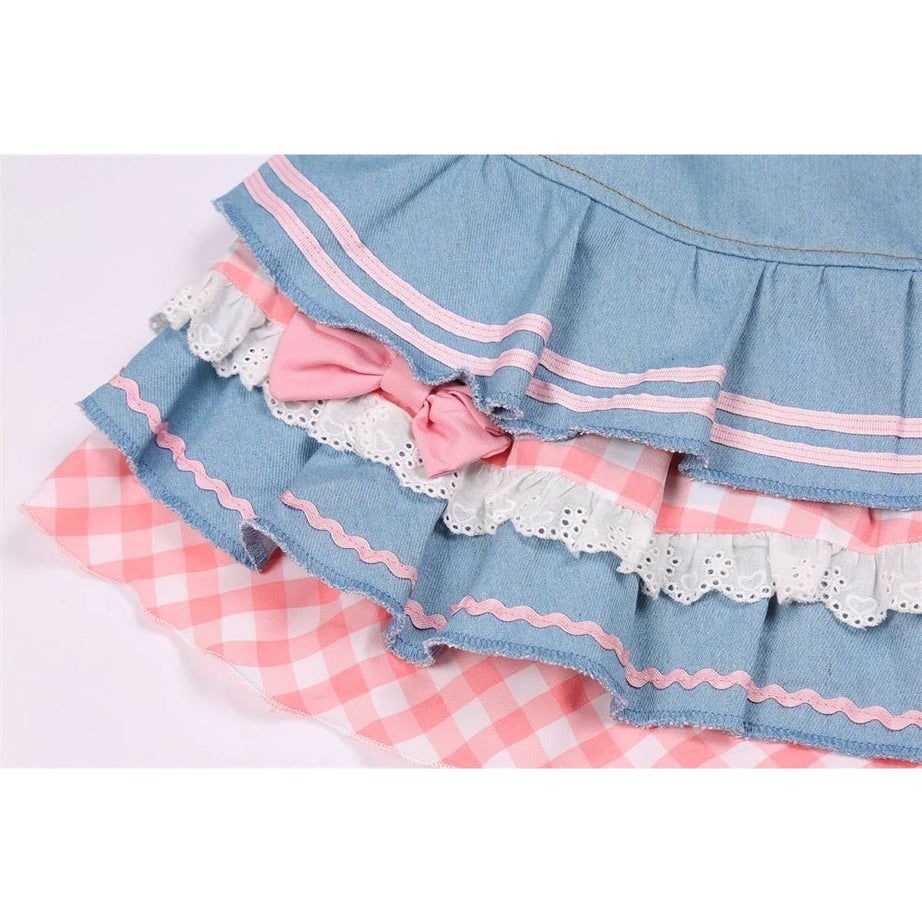 Y2k Kawaii Denim Mini Skirt