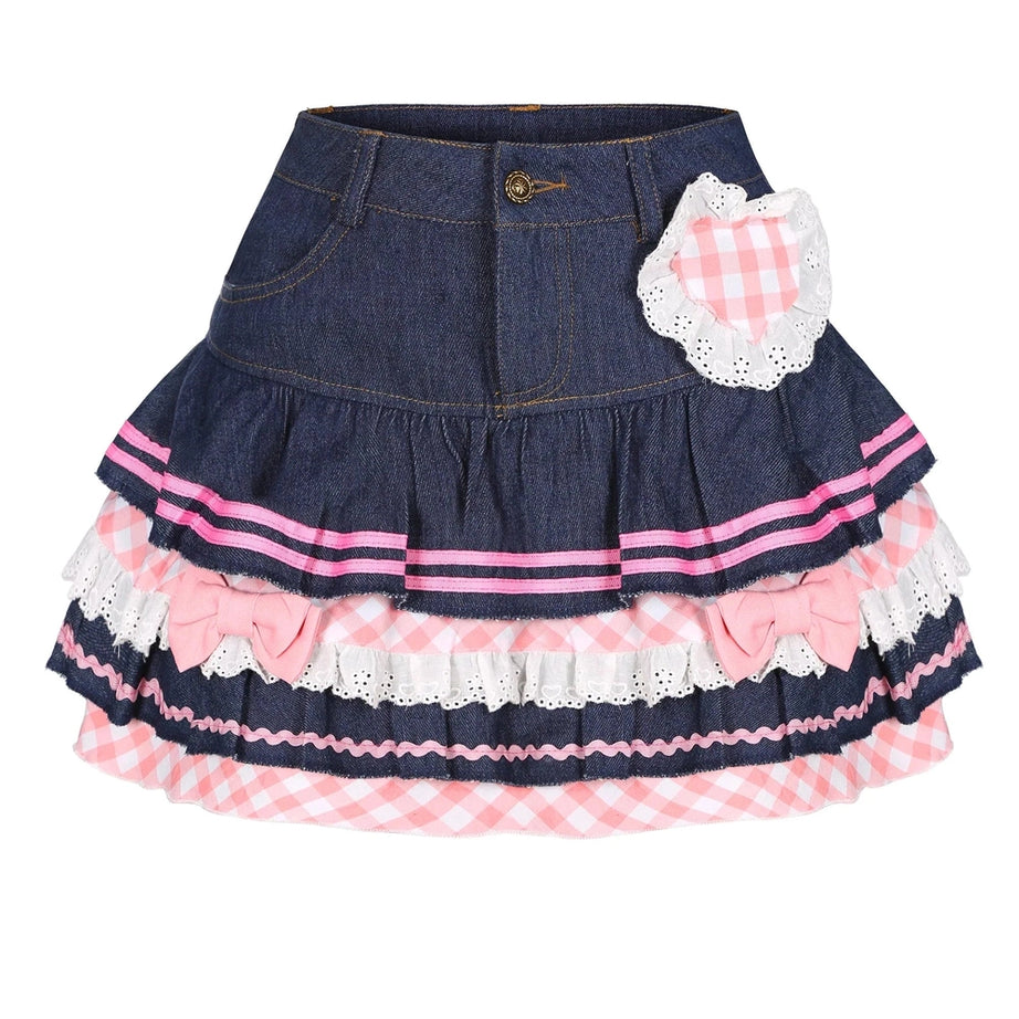 Y2k Kawaii Denim Mini Skirt
