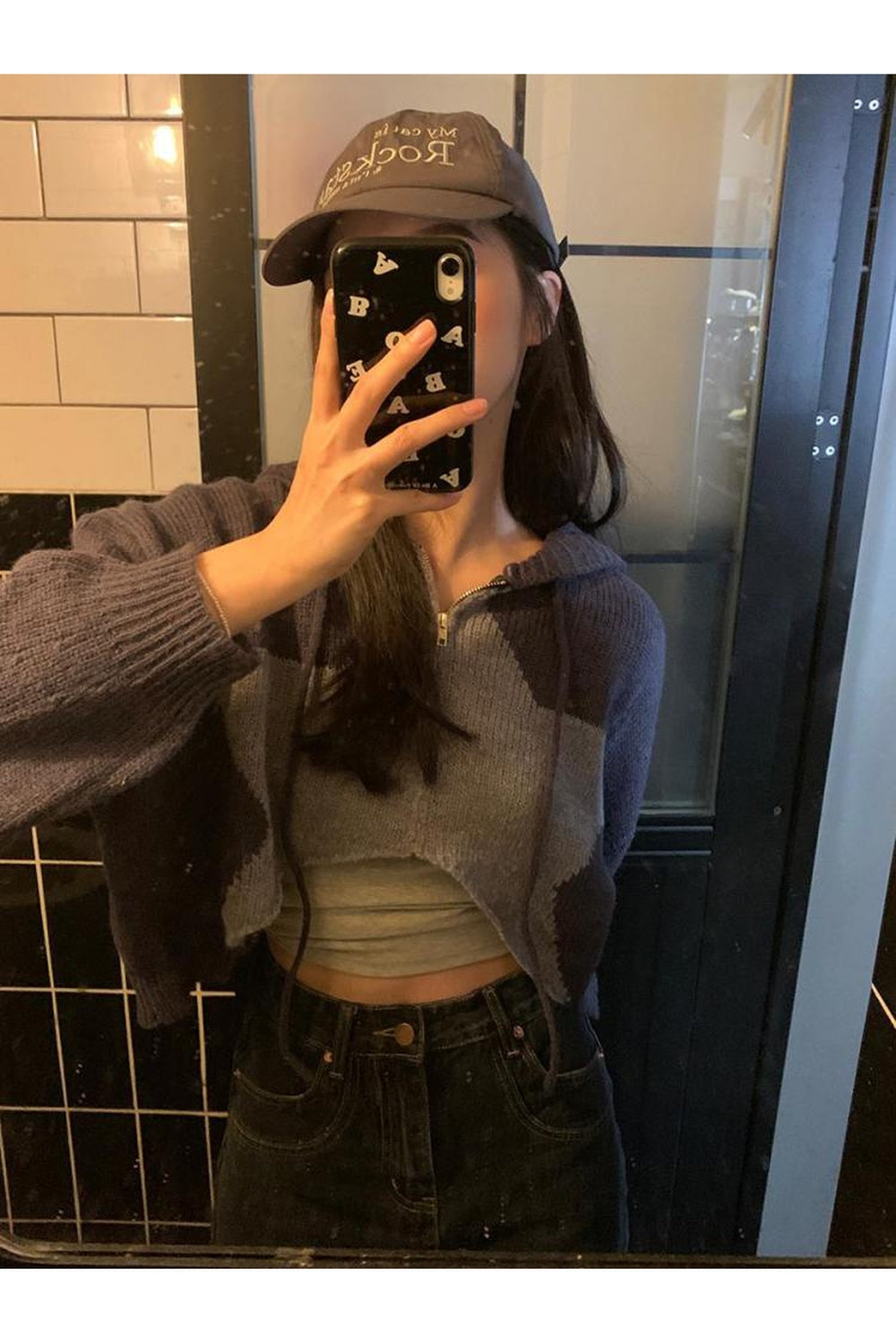 Y2k Knit Crop Cardigan