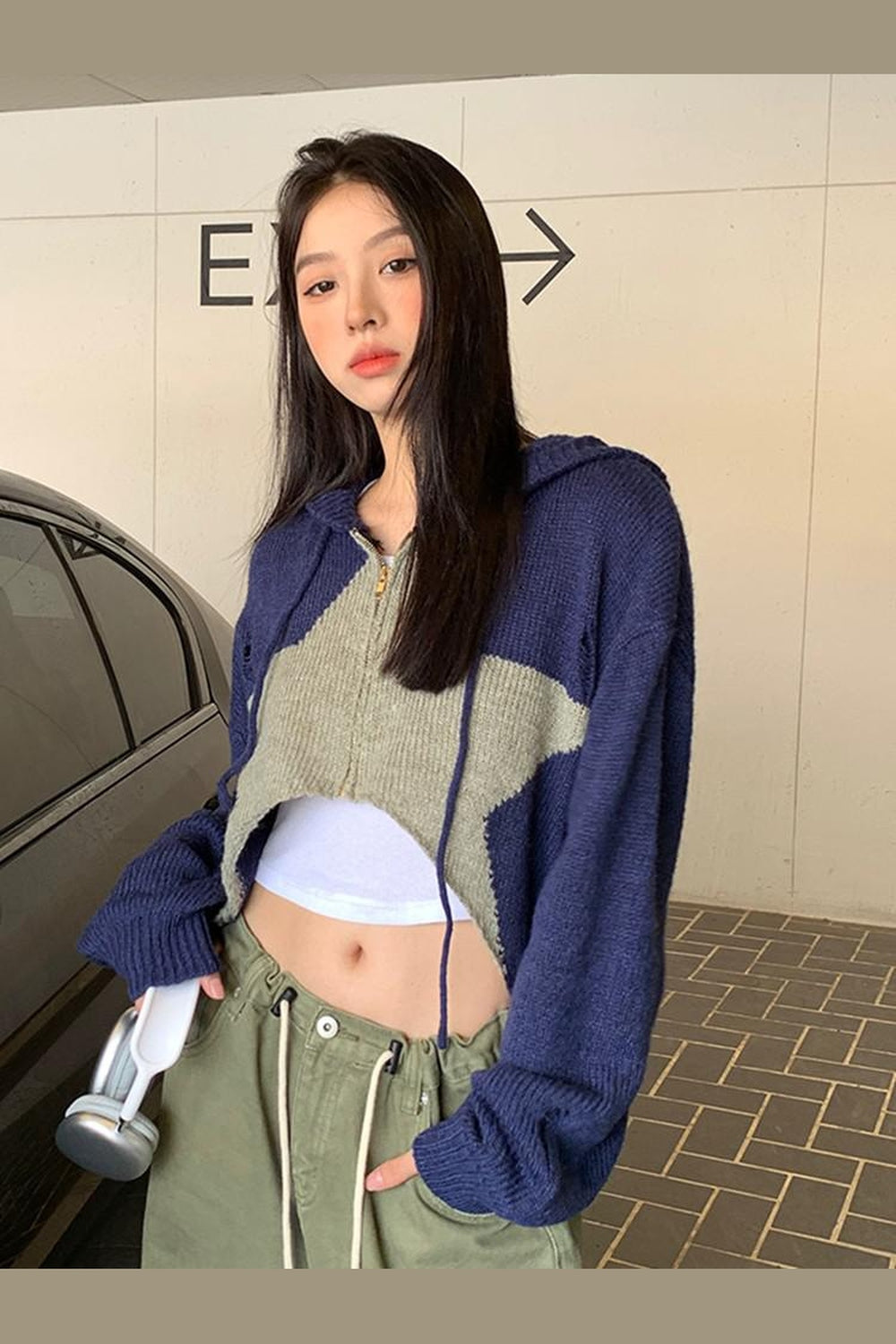 Y2k Knit Crop Cardigan