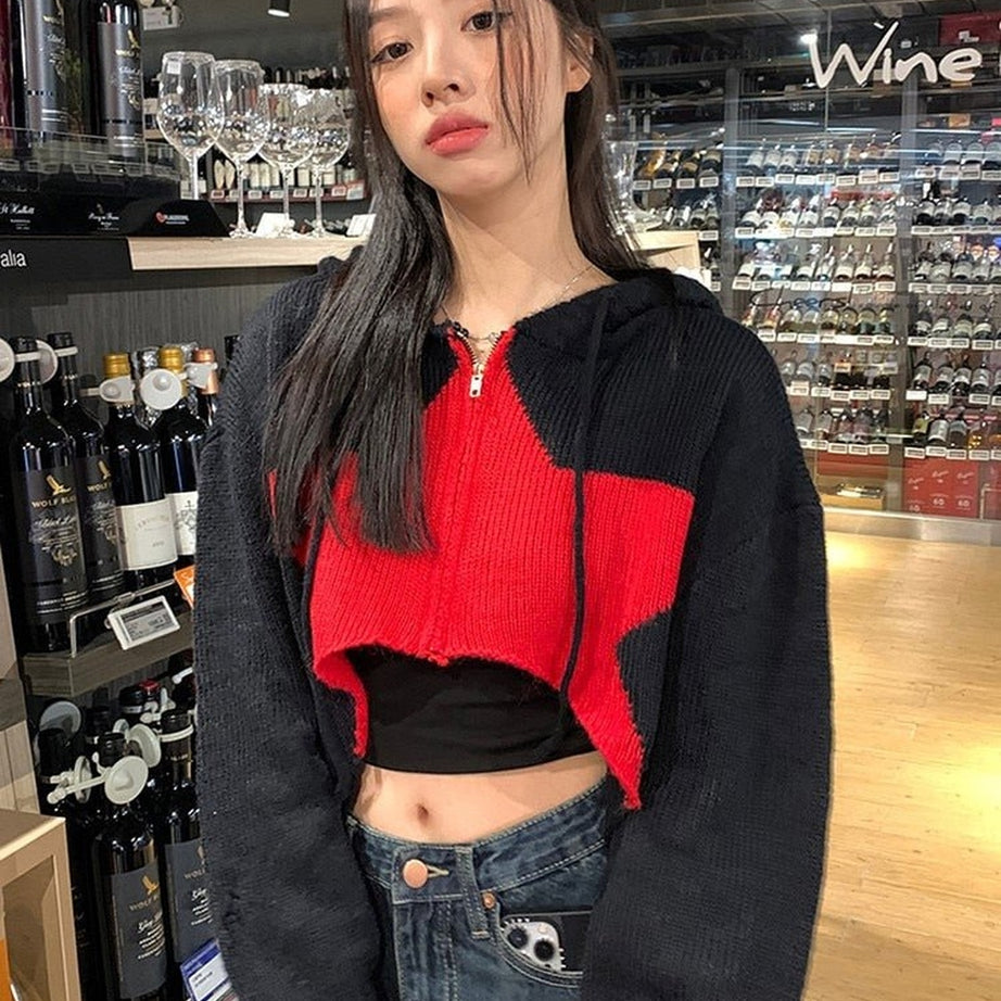 Y2k Knit Crop Cardigan