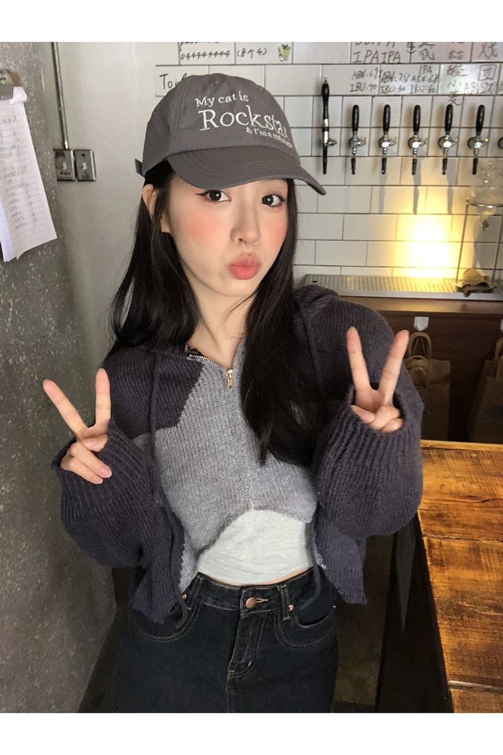 Y2k Knit Crop Cardigan