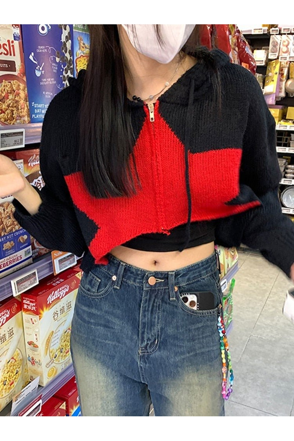 Y2k Knit Crop Cardigan