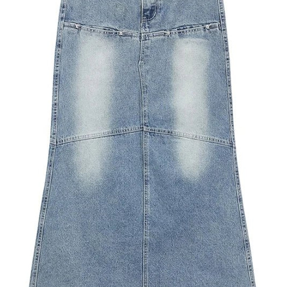 Y2k Low-Waist Fishtail Denim Skirt