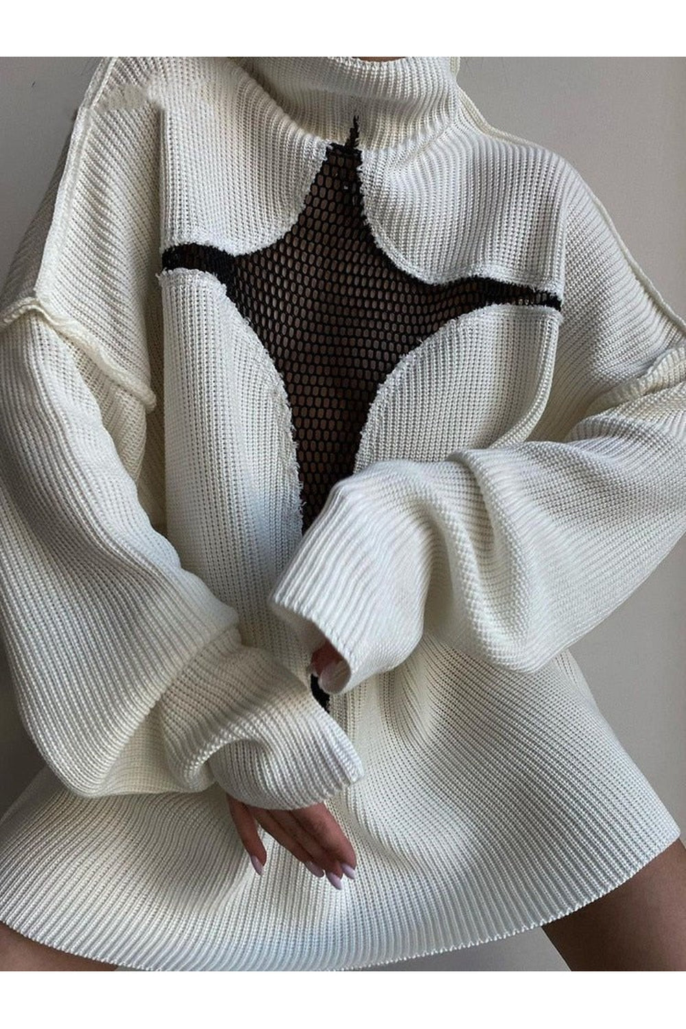Y2k Mesh Hollow Sweater