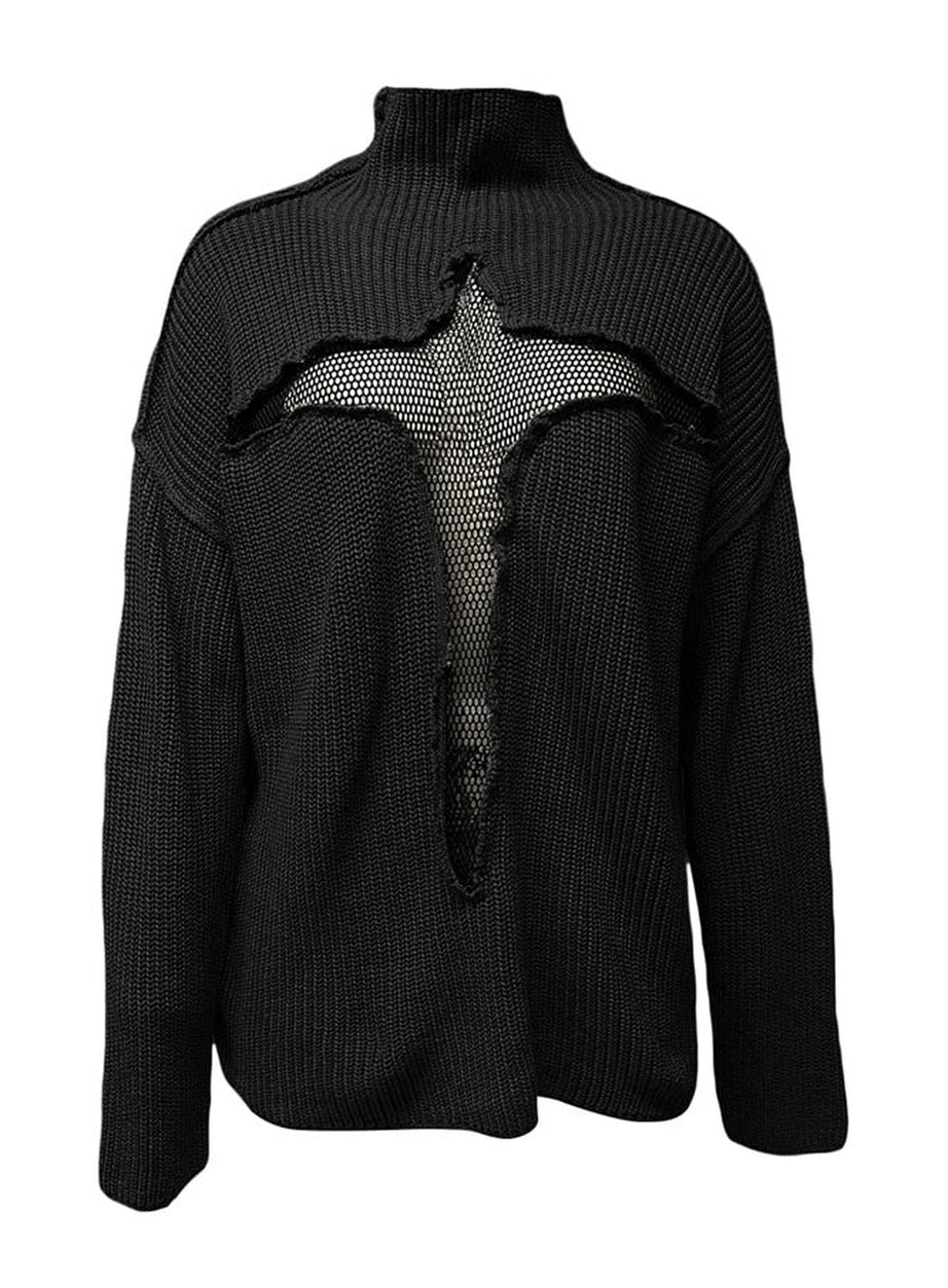 Y2k Mesh Hollow Sweater