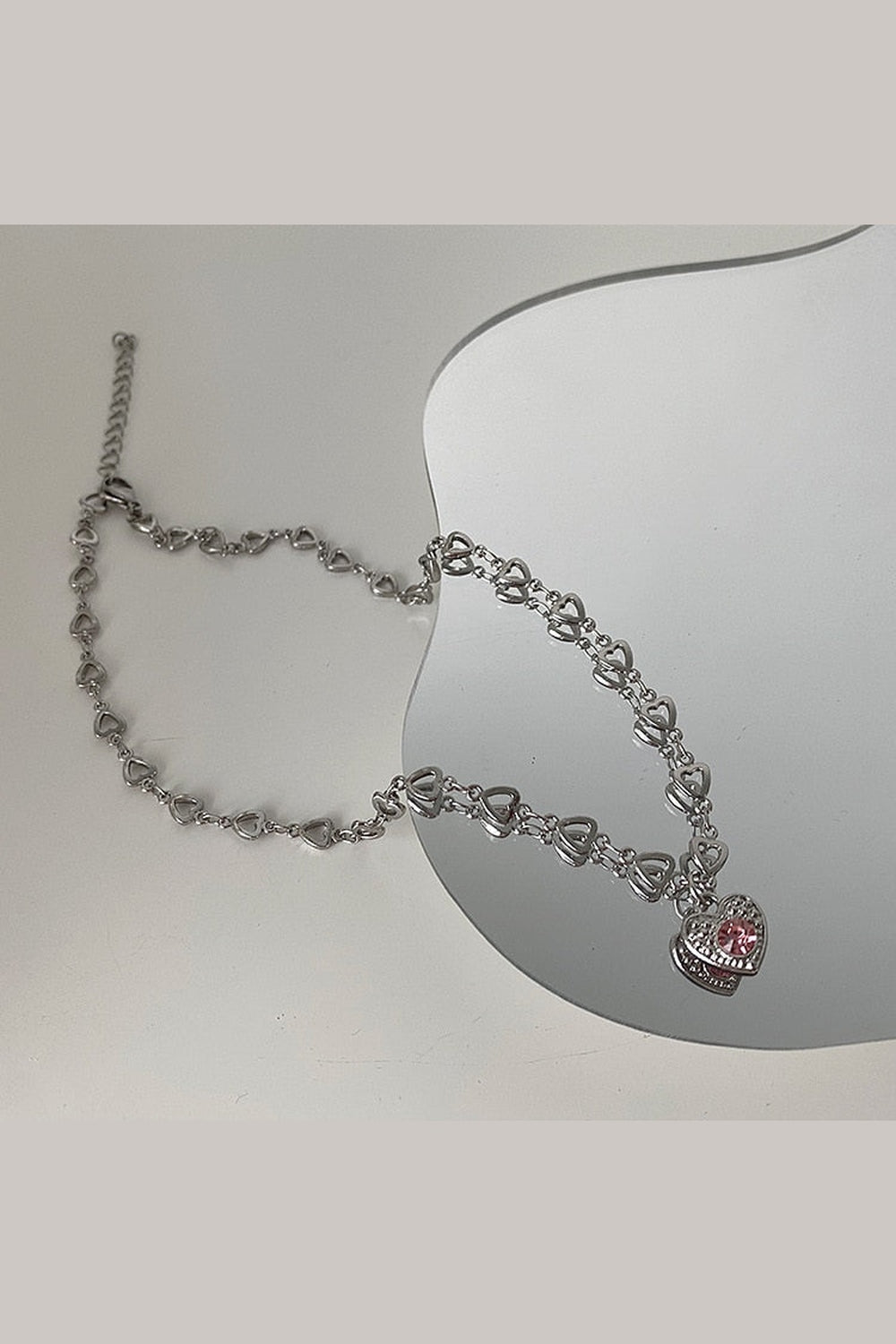 Y2k Peach Heart Necklace