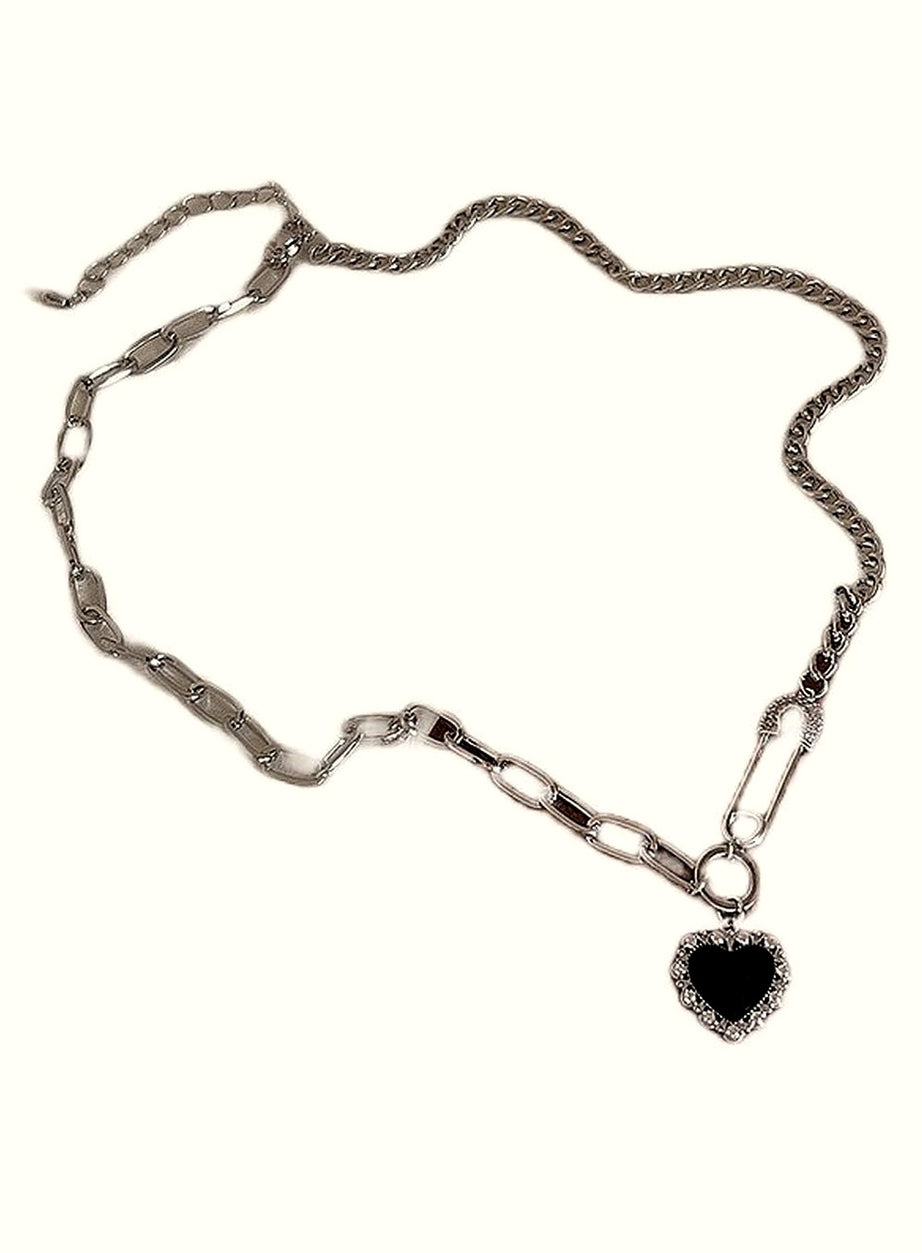 Y2k Peach Heart Necklace