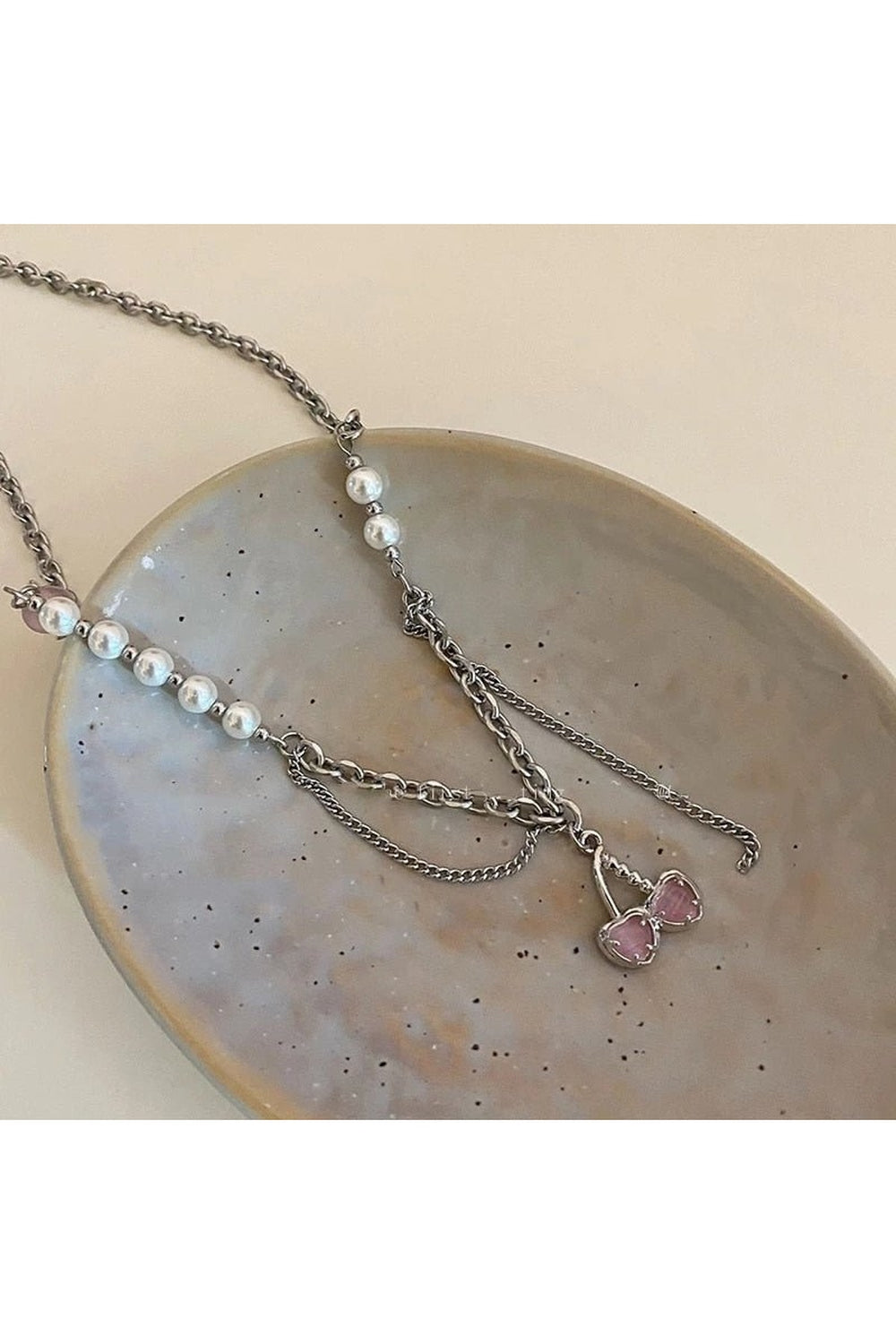 Y2k Peach Heart Necklace