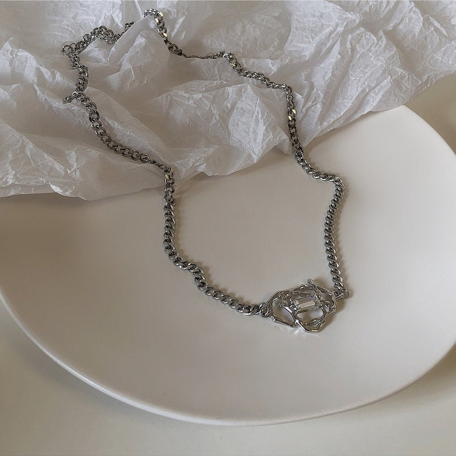 Y2k Peach Heart Necklace