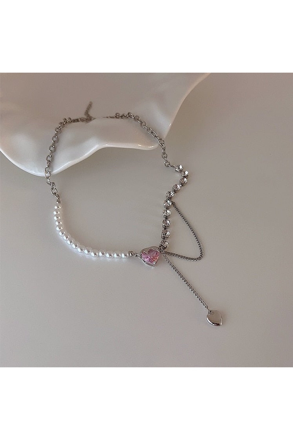 Y2k Peach Heart Necklace