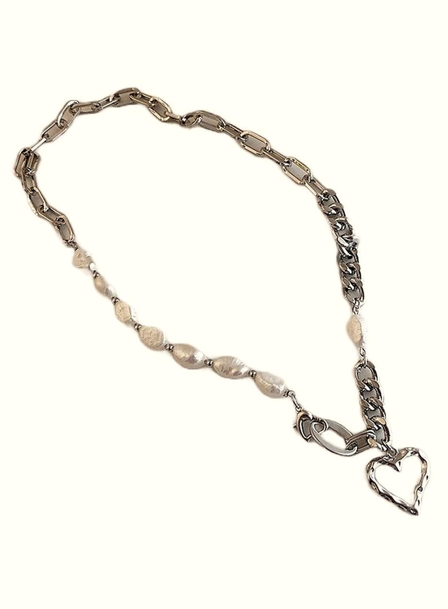 Y2k Peach Heart Necklace