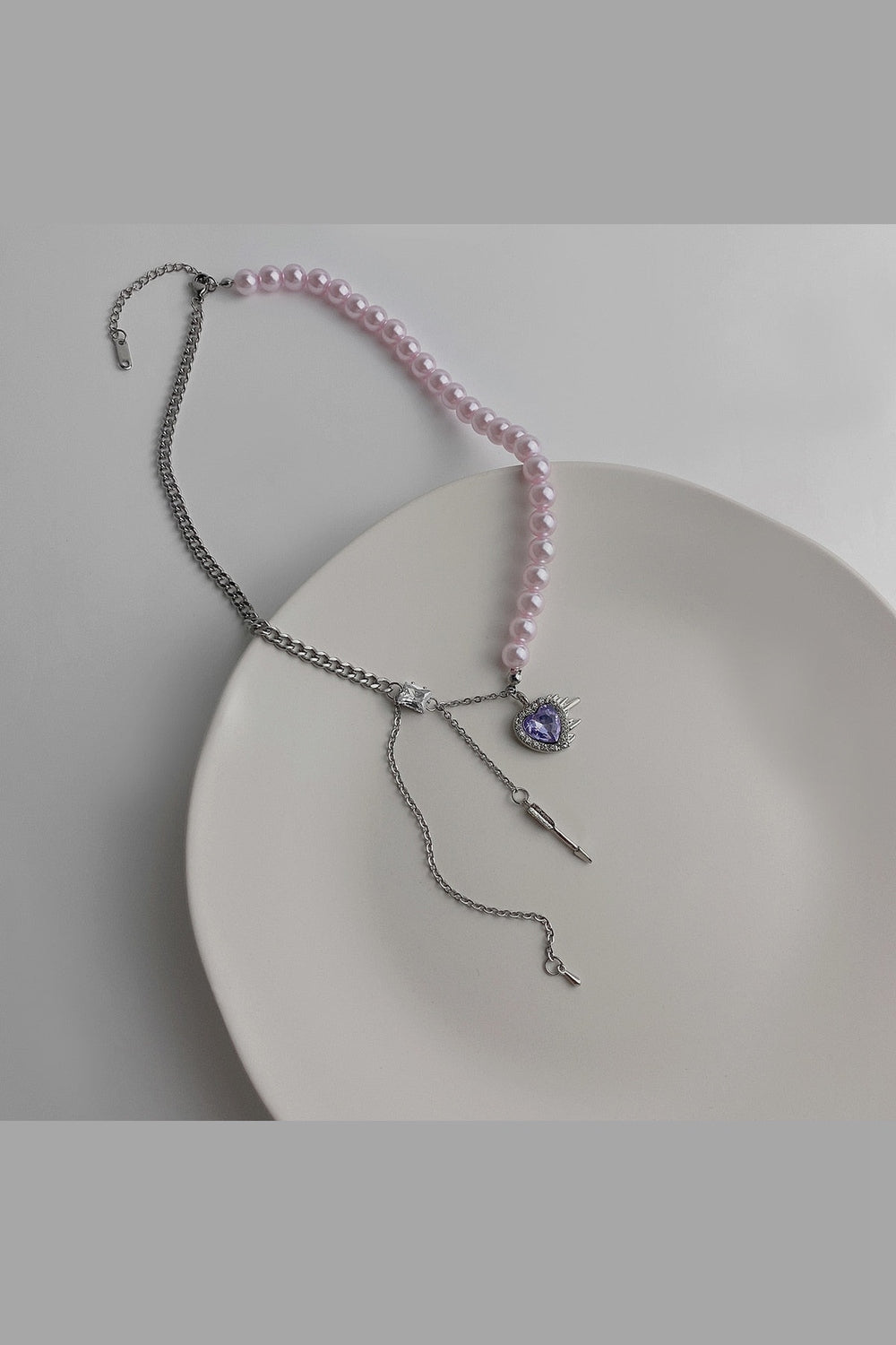 Y2k Peach Heart Necklace