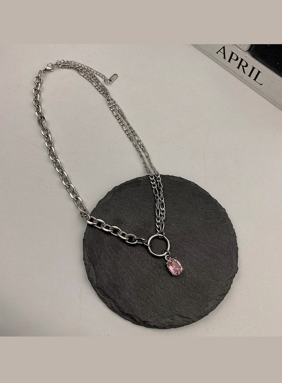 Y2k Peach Heart Necklace