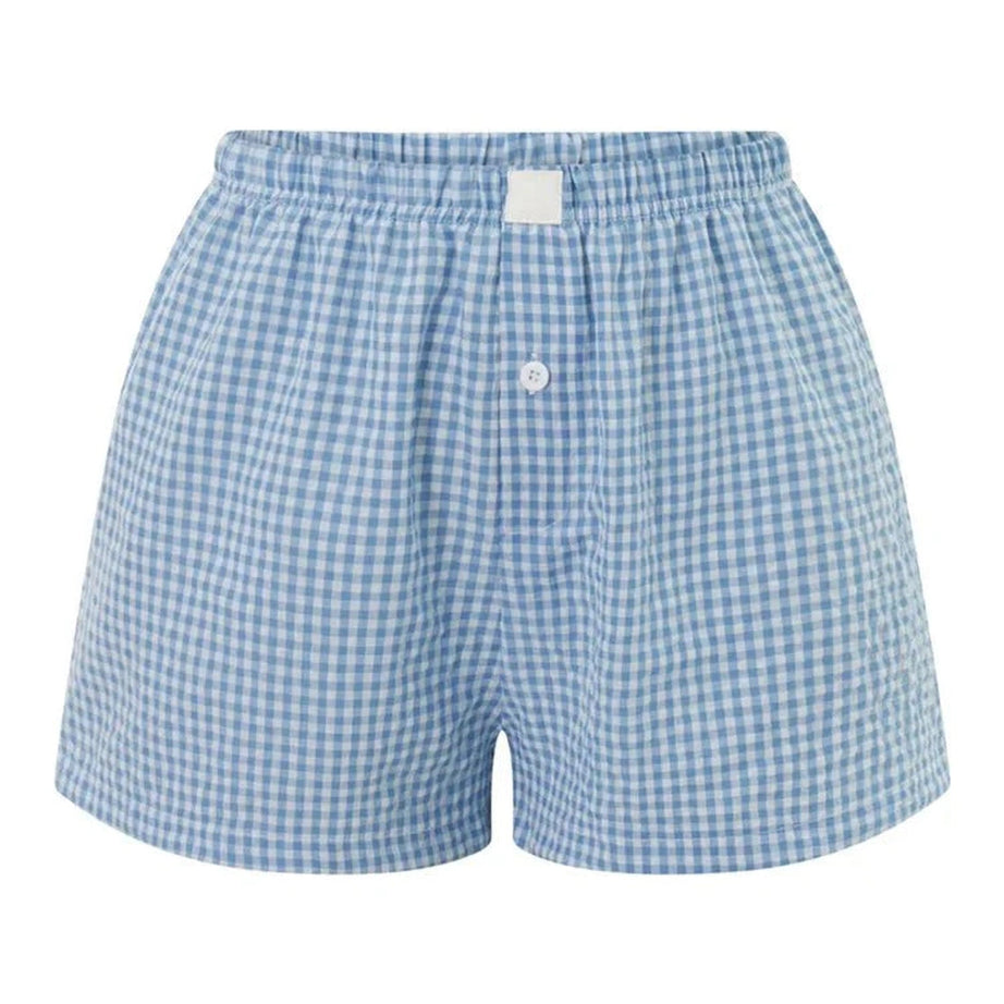 Y2k Plaid Pajama Shorts
