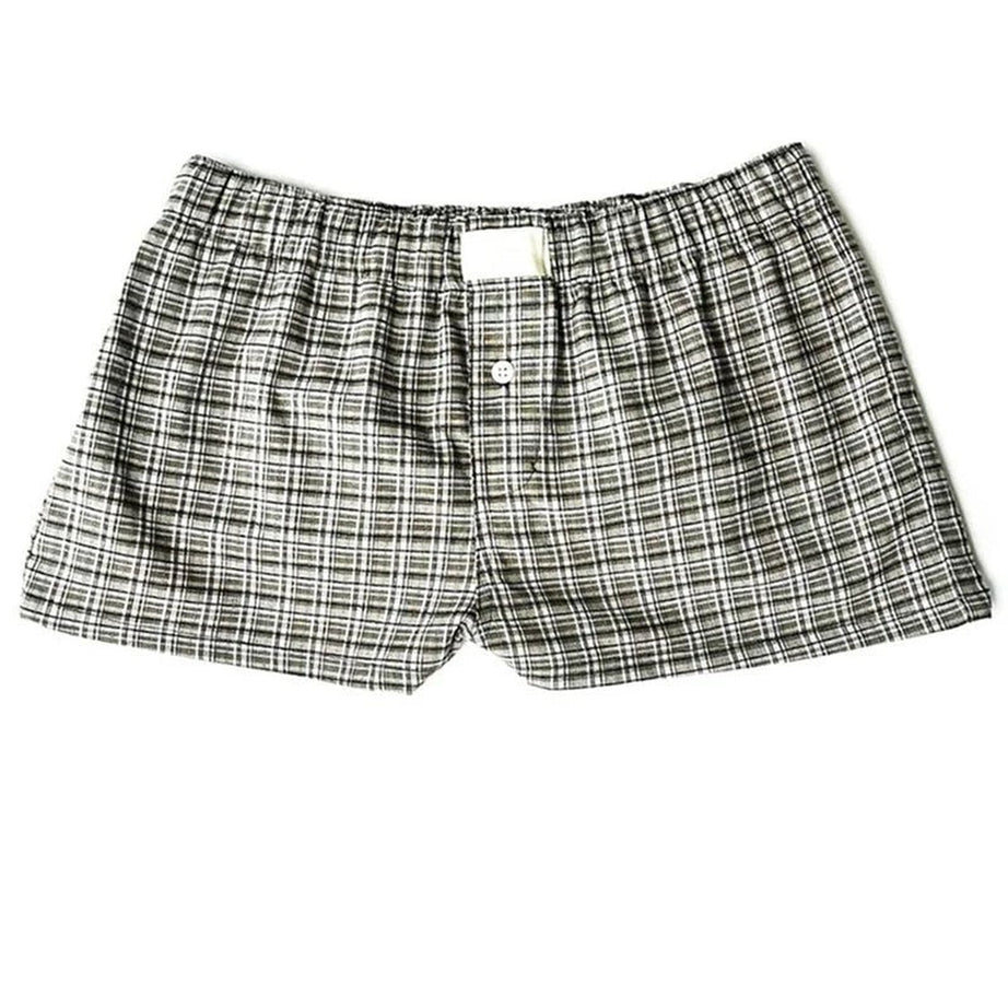 Y2k Plaid Pajama Shorts