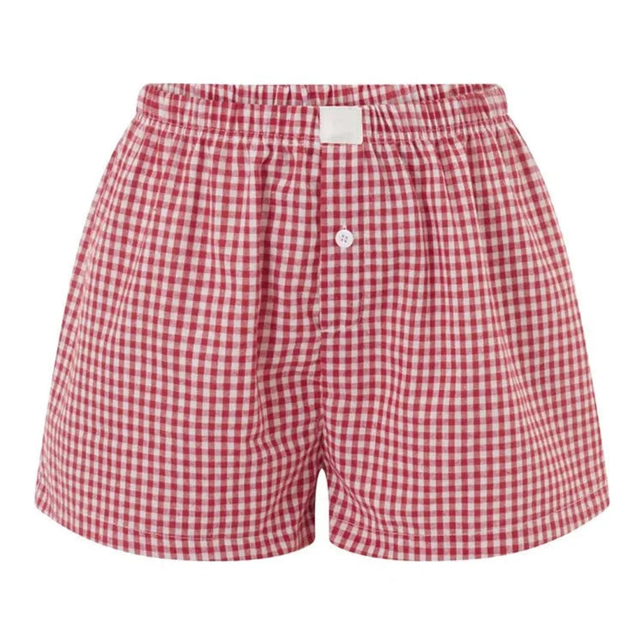 Y2k Plaid Pajama Shorts