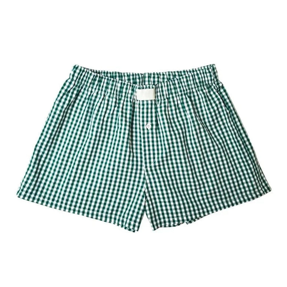 Y2k Plaid Pajama Shorts