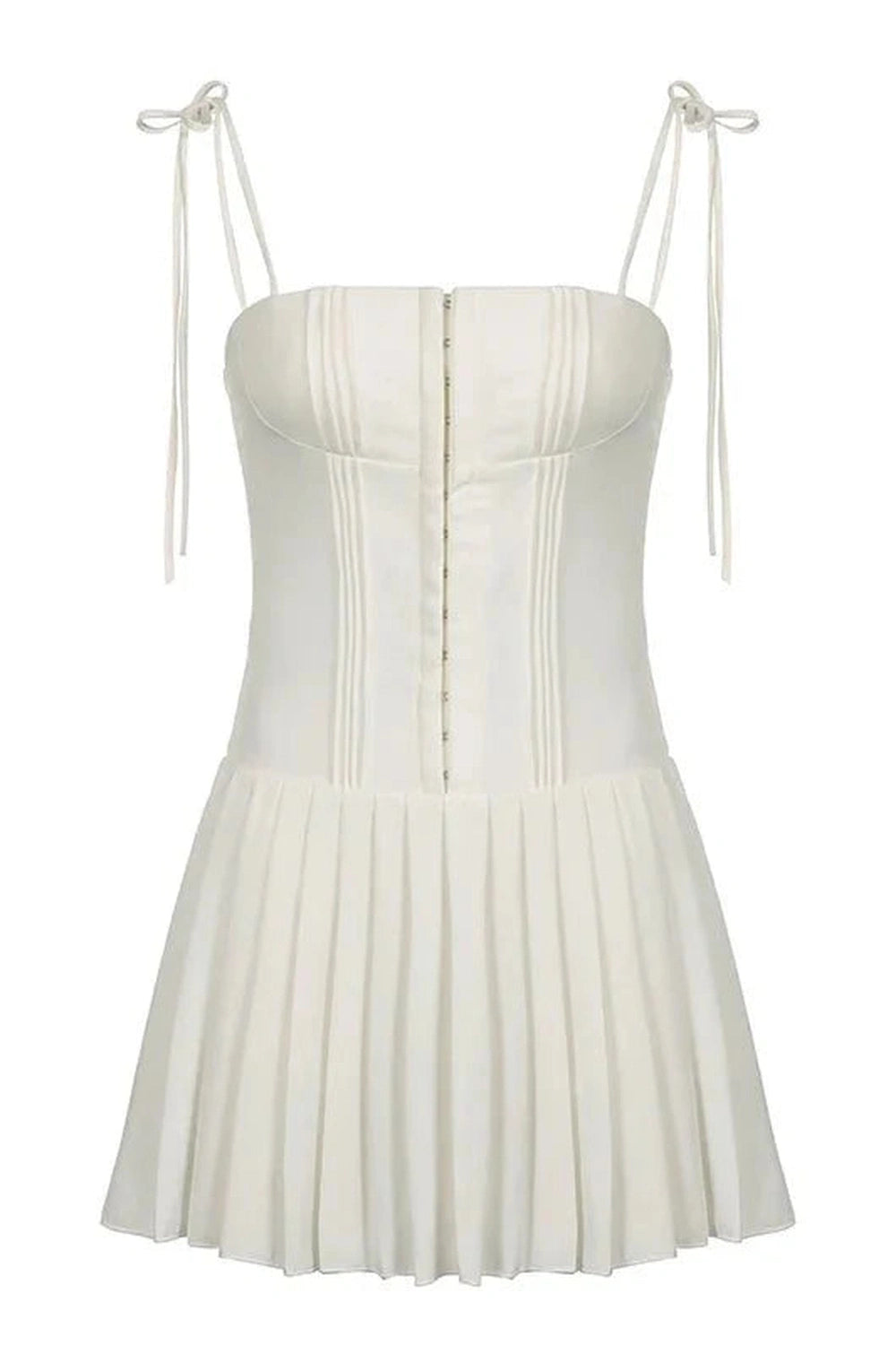 Y2k Pleated Sleeveless Corset Dress