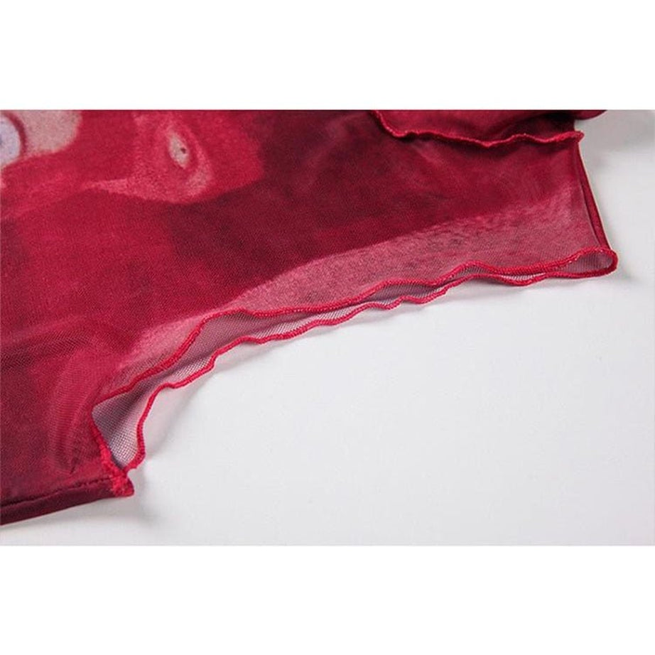 Y2k Red Sleeveless Top