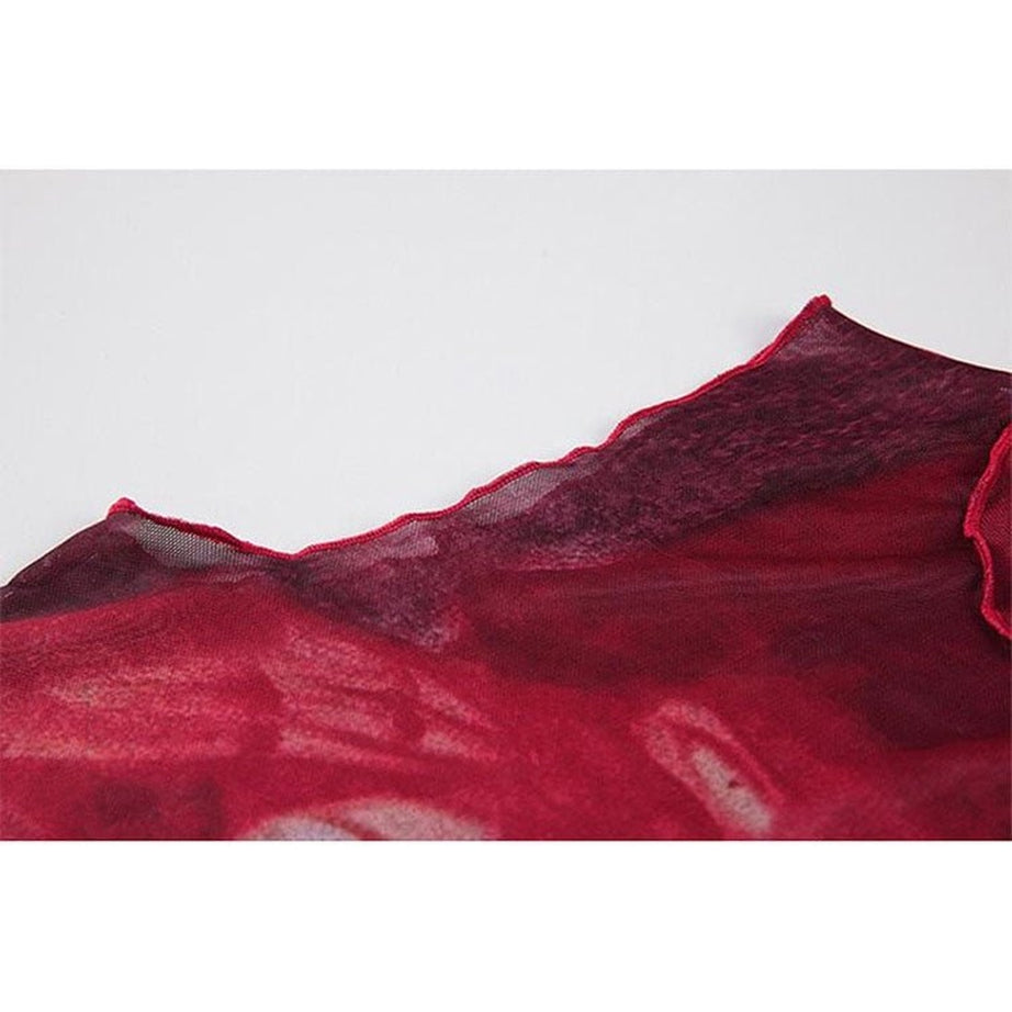 Y2k Red Sleeveless Top