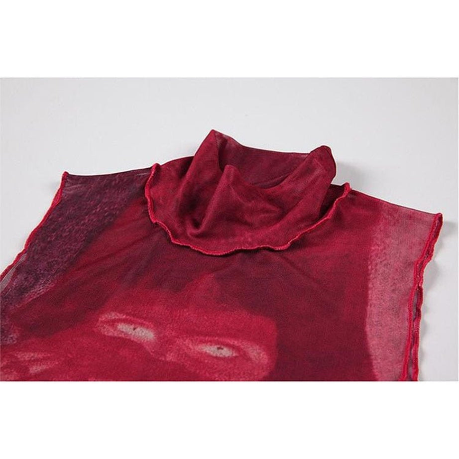 Y2k Red Sleeveless Top