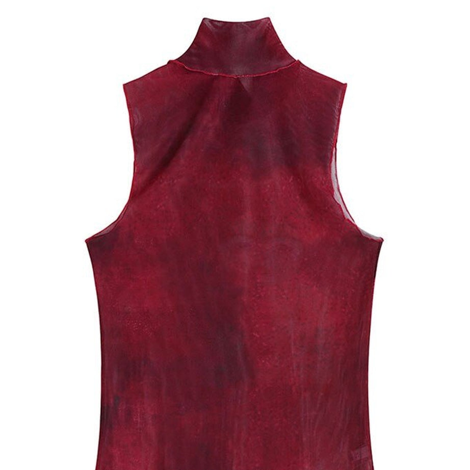 Y2k Red Sleeveless Top