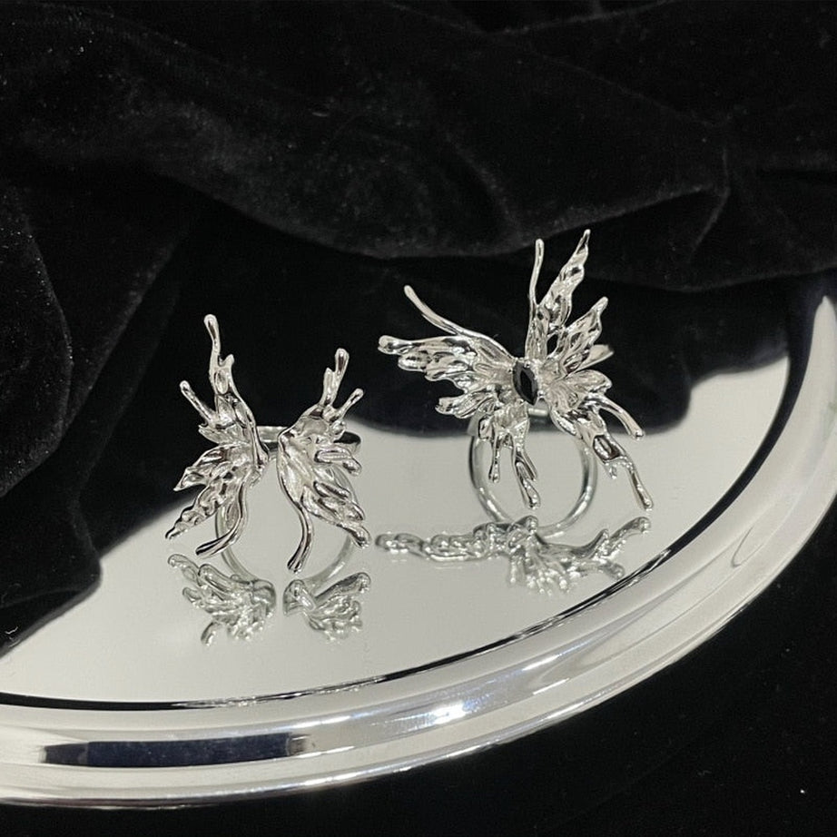 Y2k Shape Butterfly Rings