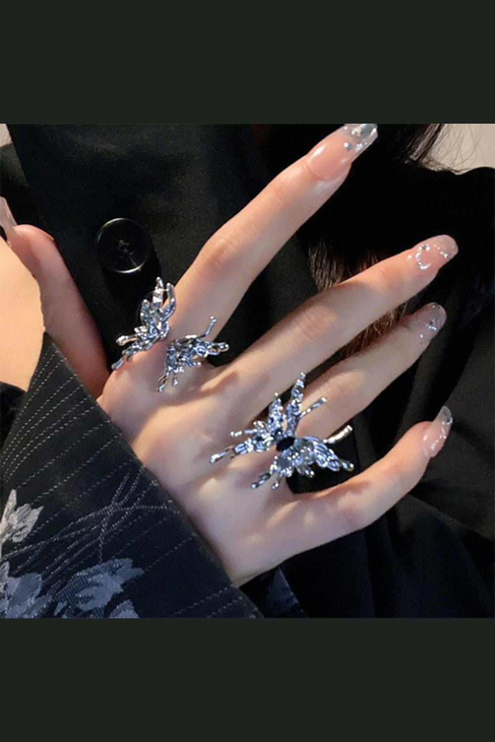 Y2k Shape Butterfly Rings