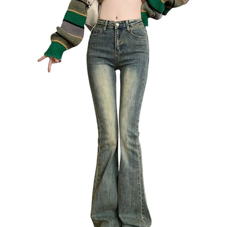 Y2K Skinny Flare Jeans - Jeans