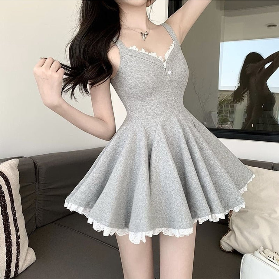 Y2k Spaghetti Strap A-line Sundress