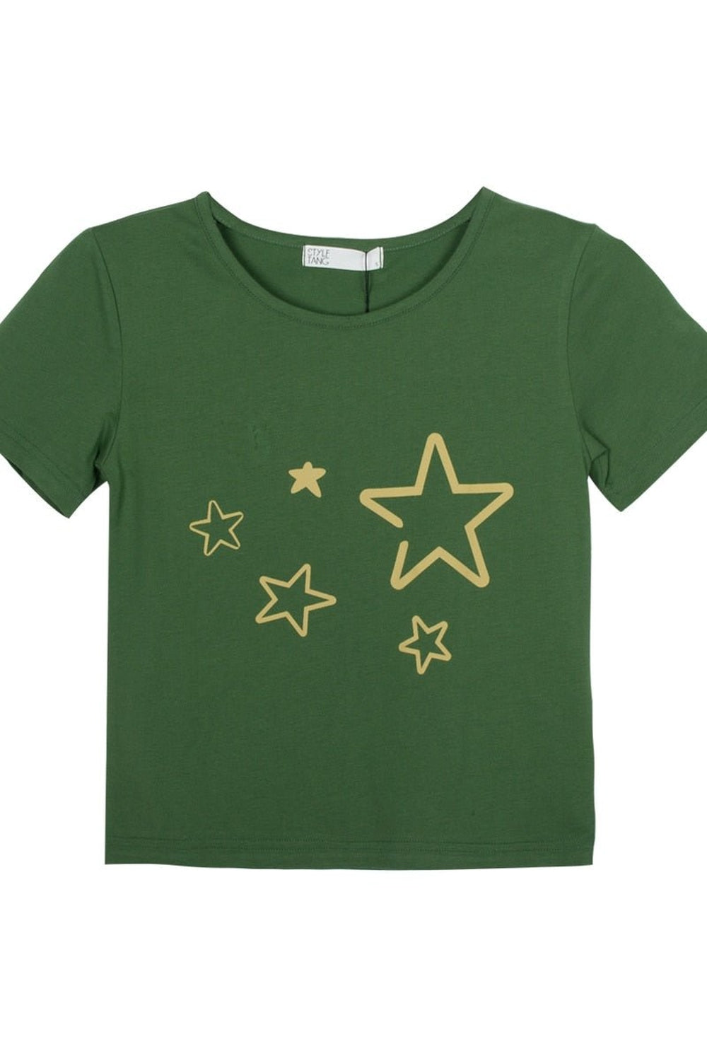 Y2k Star Print Slim Crop Top