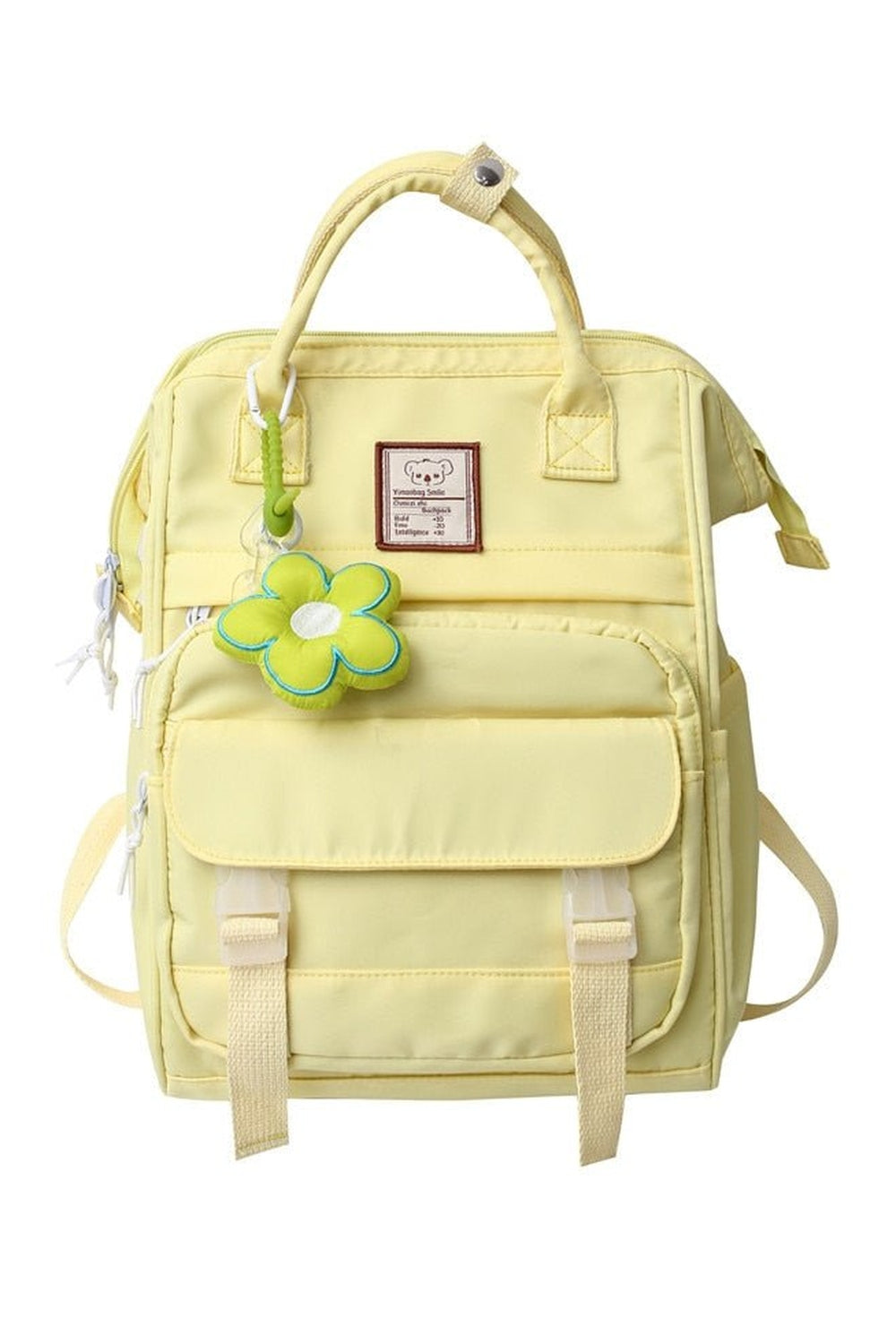 Y2k Yellow College Laptop Backpack