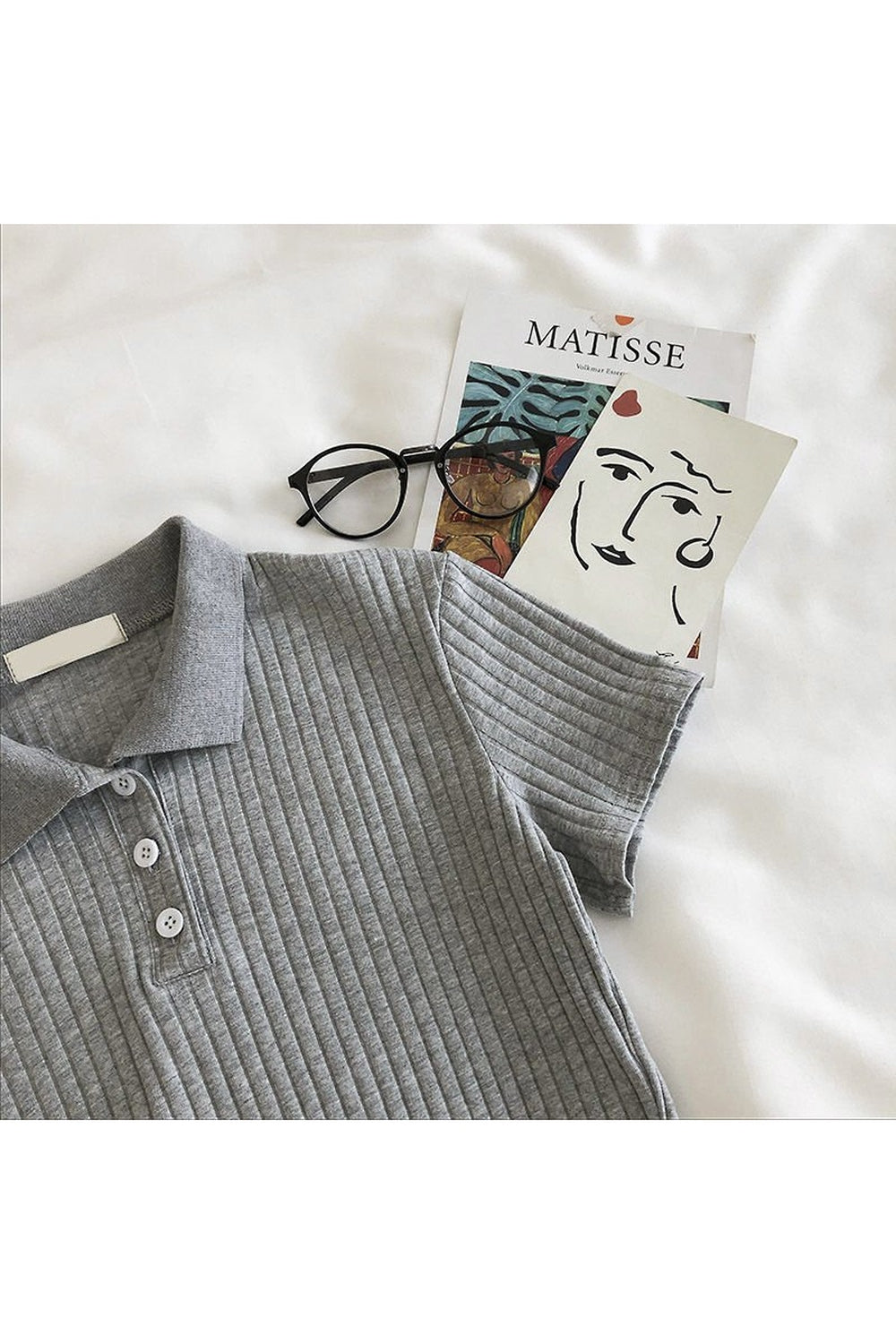 Y2k Youth Cropped Knitted Blouse