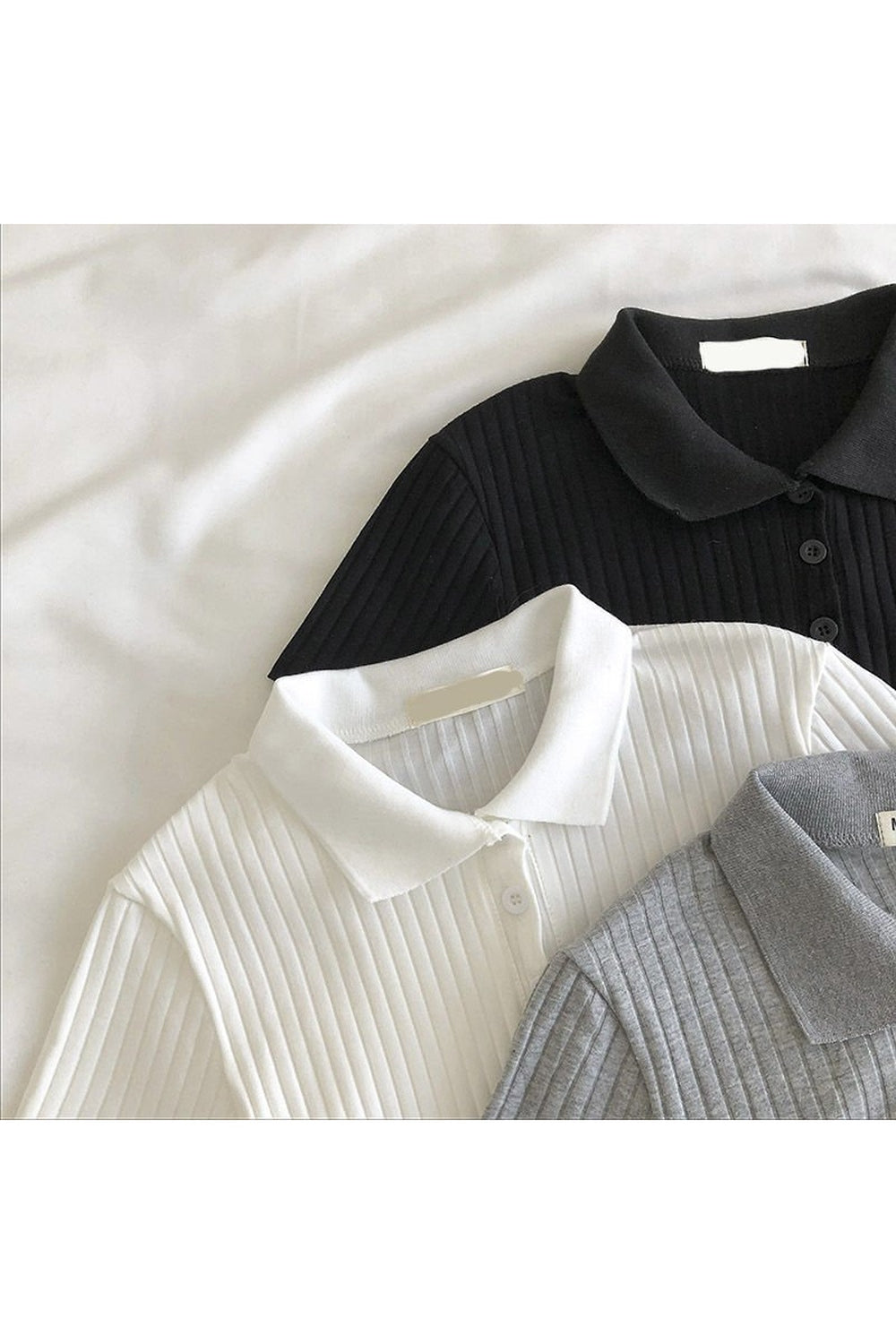 Y2k Youth Cropped Knitted Blouse