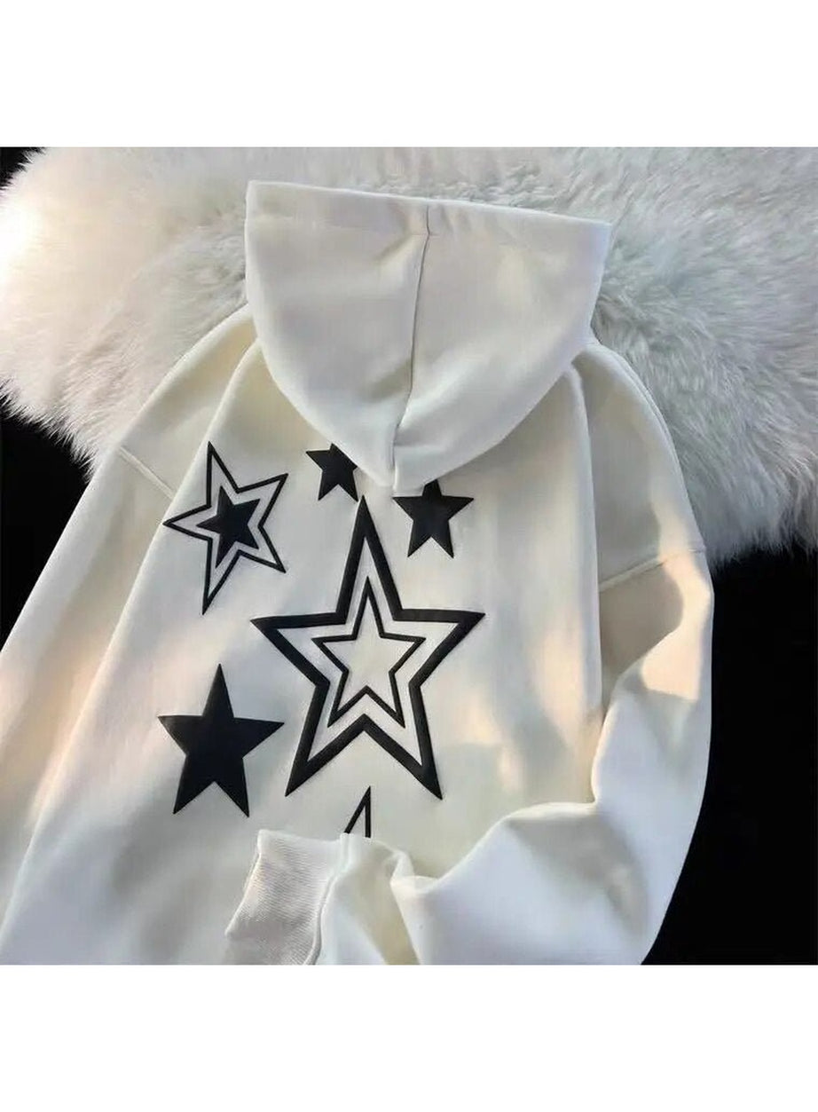 Y2k Zip-up Star Hoodie Jacket