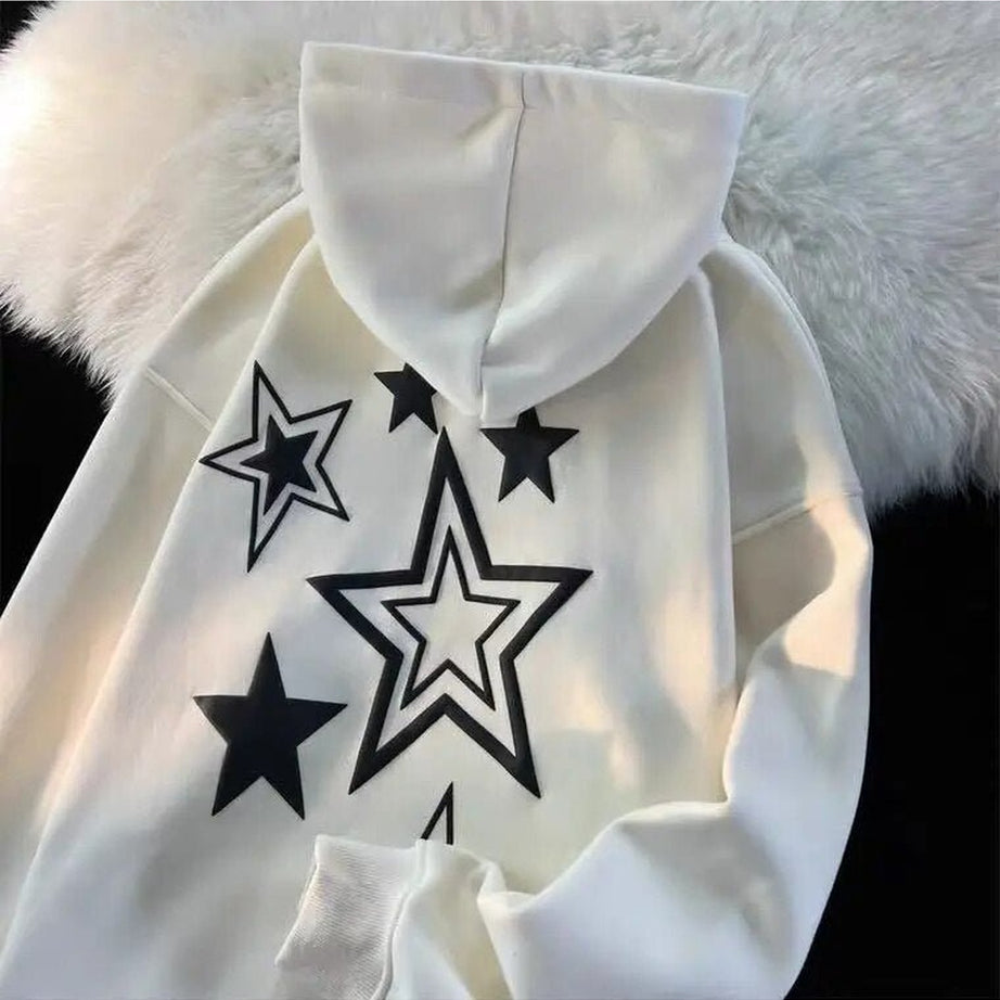 Y2k Zip-up Star Hoodie Jacket