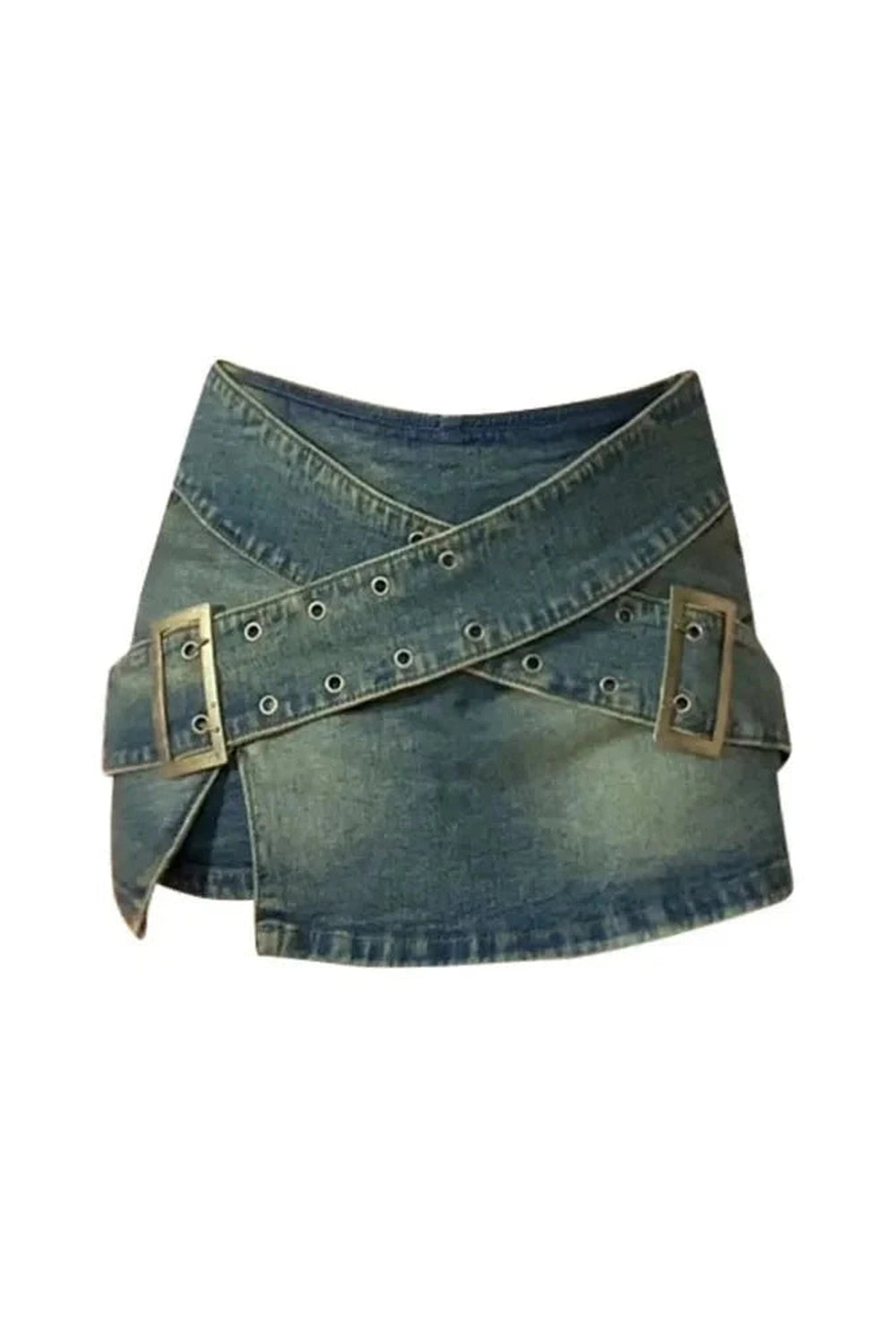 Y2k Zipper A-Line Denim Skirt