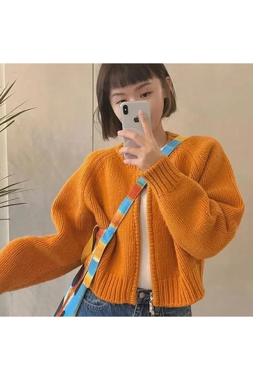 Y2k Zipper Cropped Knit Cardigan