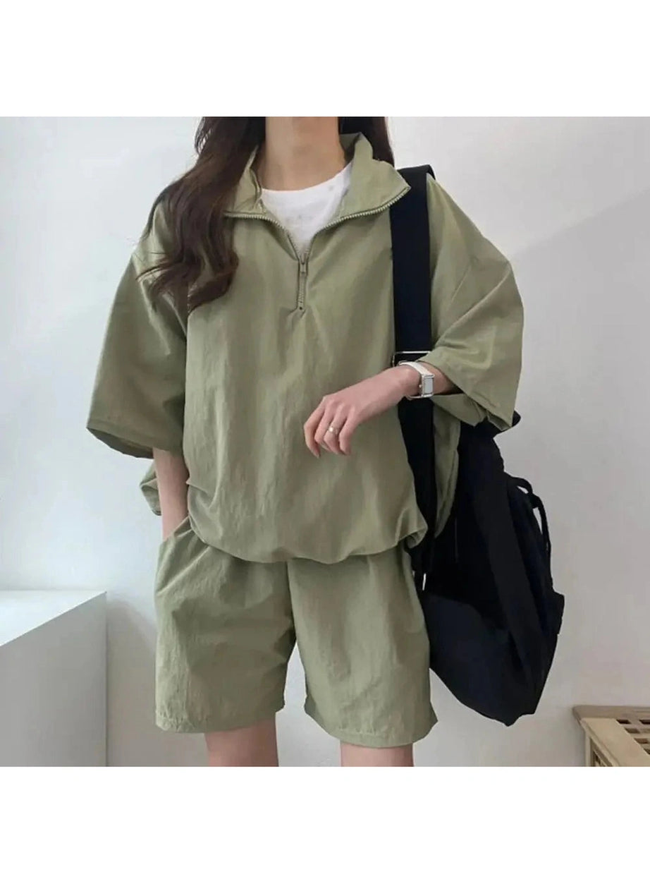 Y2k Zipper Tracksuit Set