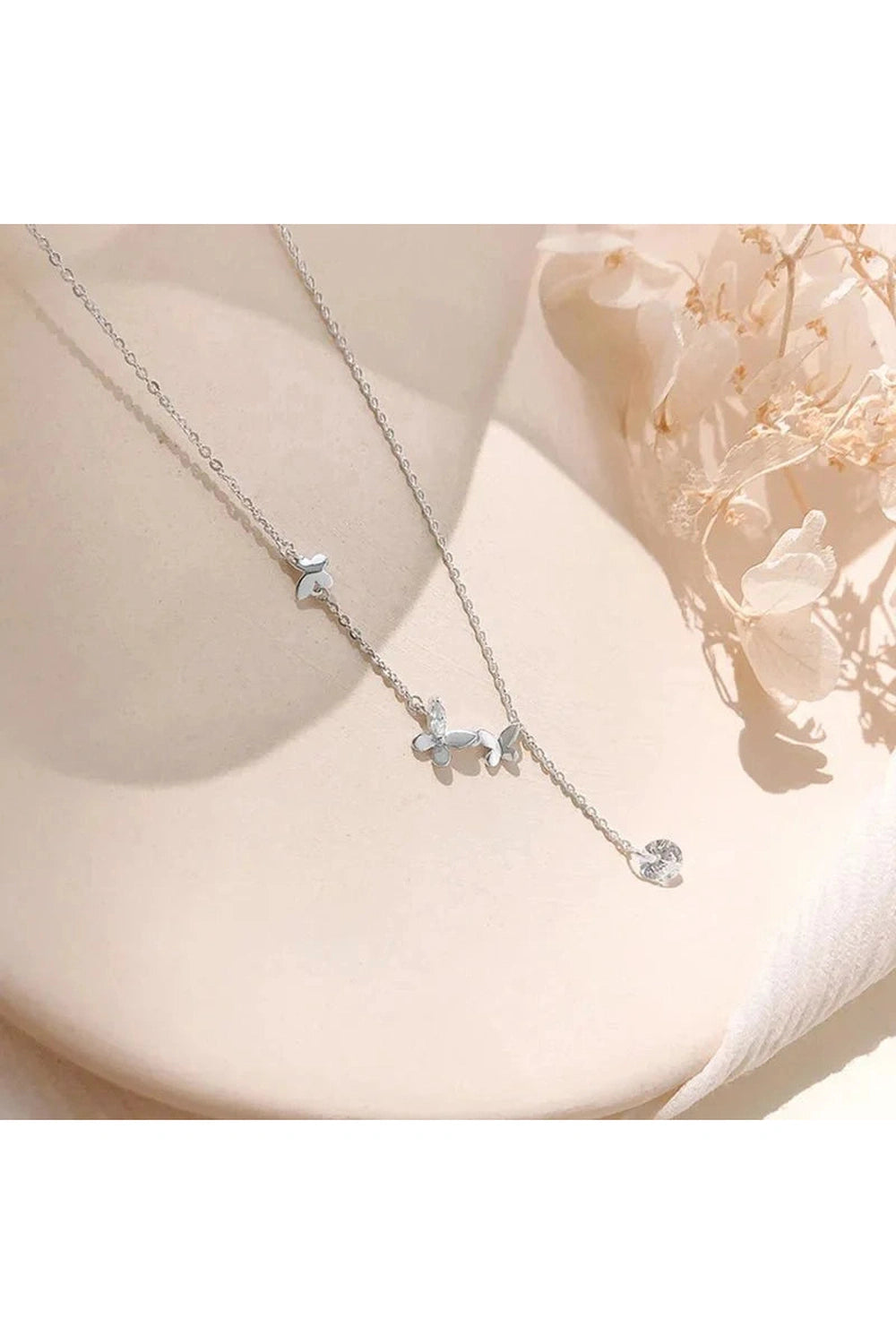 Y2k Zircon Butterfly Necklace