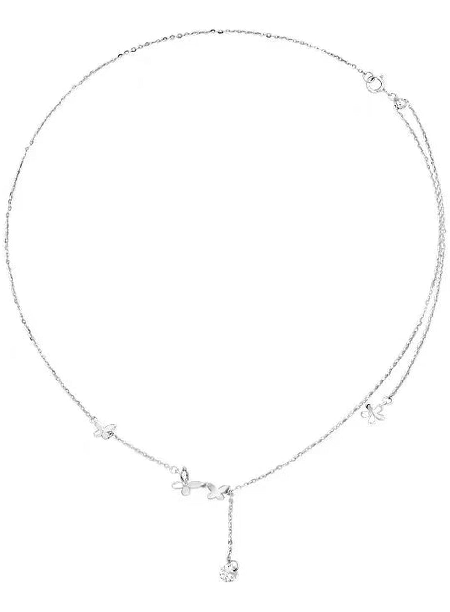 Y2k Zircon Butterfly Necklace