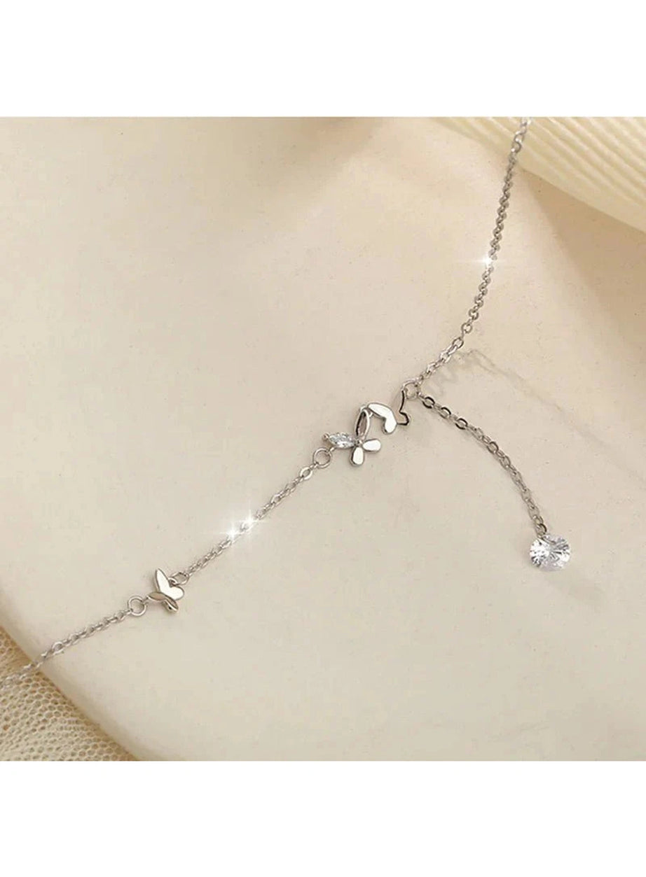 Y2k Zircon Butterfly Necklace