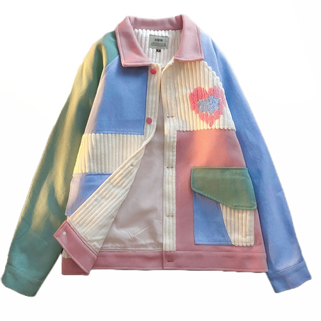 Y2K style jacket in pastel colors