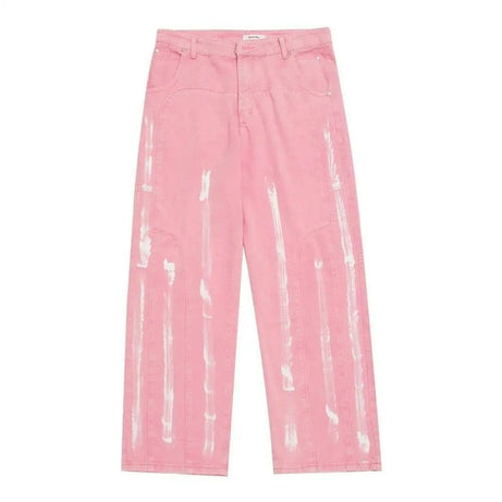 Retro Pink High Waist Jeans Y2K